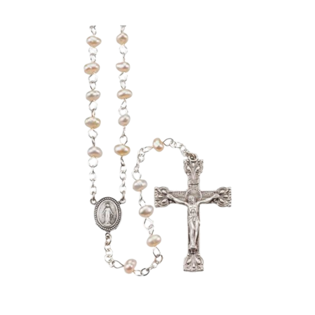 Fresh Water Pearl 4mm - 17.5" Rosary 