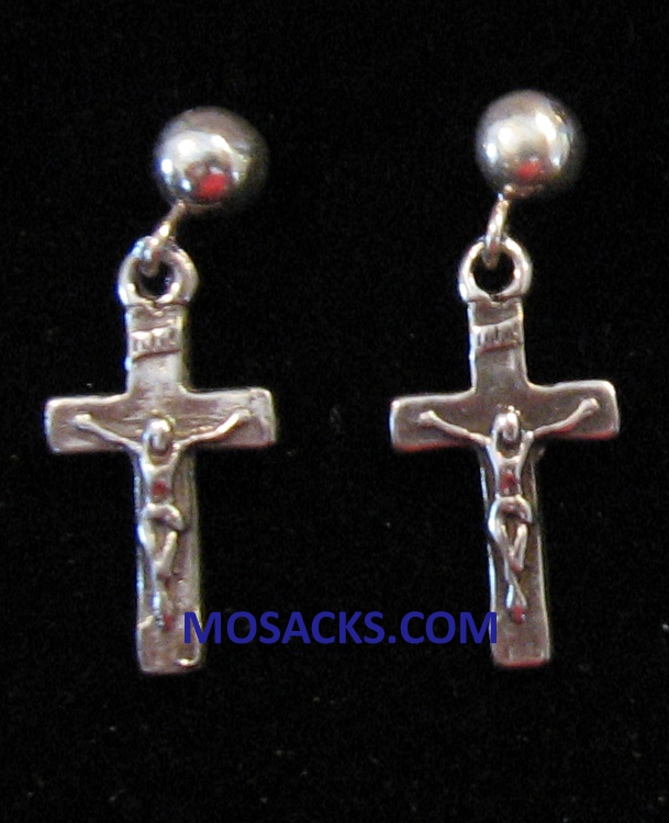 Crucifix Sterling Silver Earrings SSE27