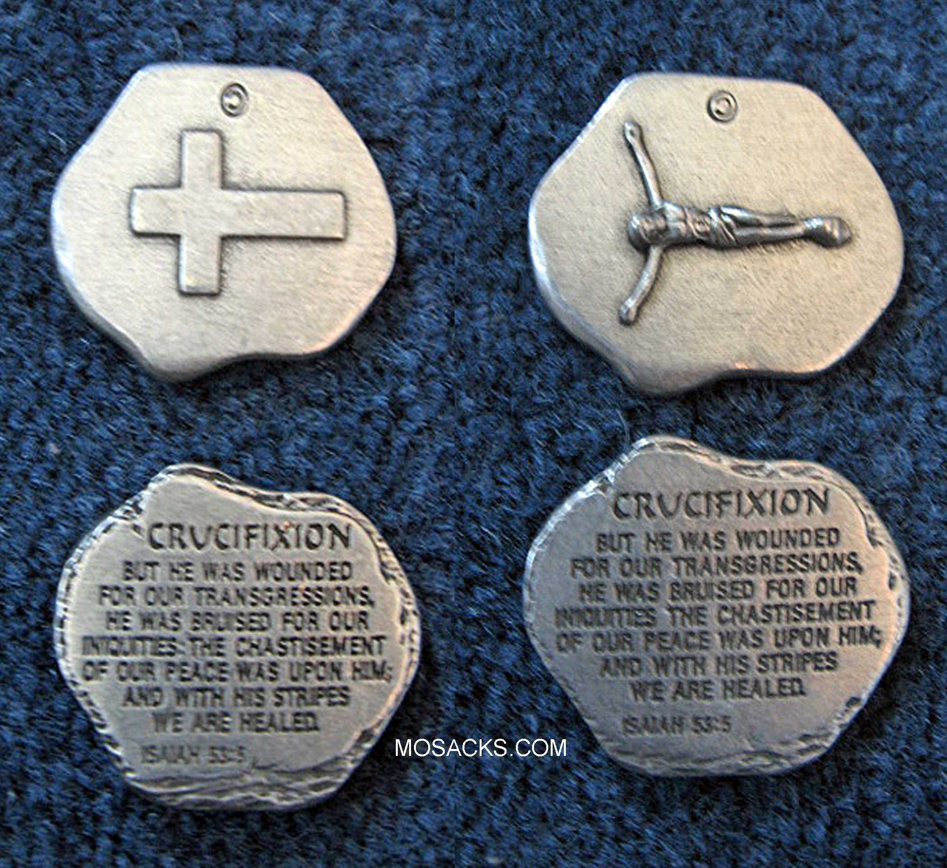 Crucifixion Pewter Pocket Coin by Roman Inc. #18822