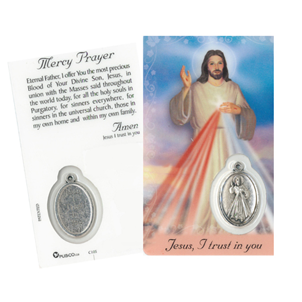 Divine Mercy Holy Card & Medal 484-565