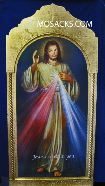 Divine Mercy Florentine Plaque 21" x 45"