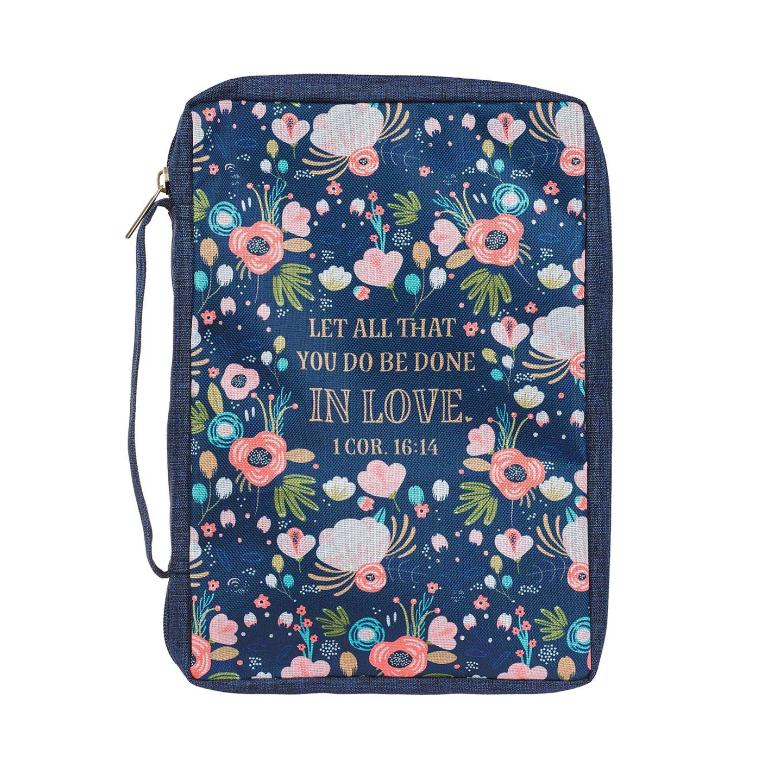 Done in Love (Navy/Floral) Bible Cover - 1220000134690
