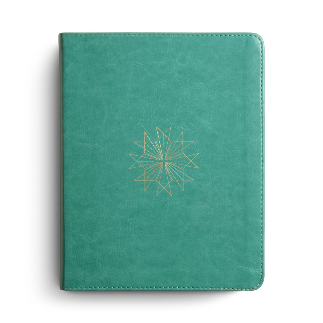 ESV Single Column Journaling Bible (Teal/Cross Design)