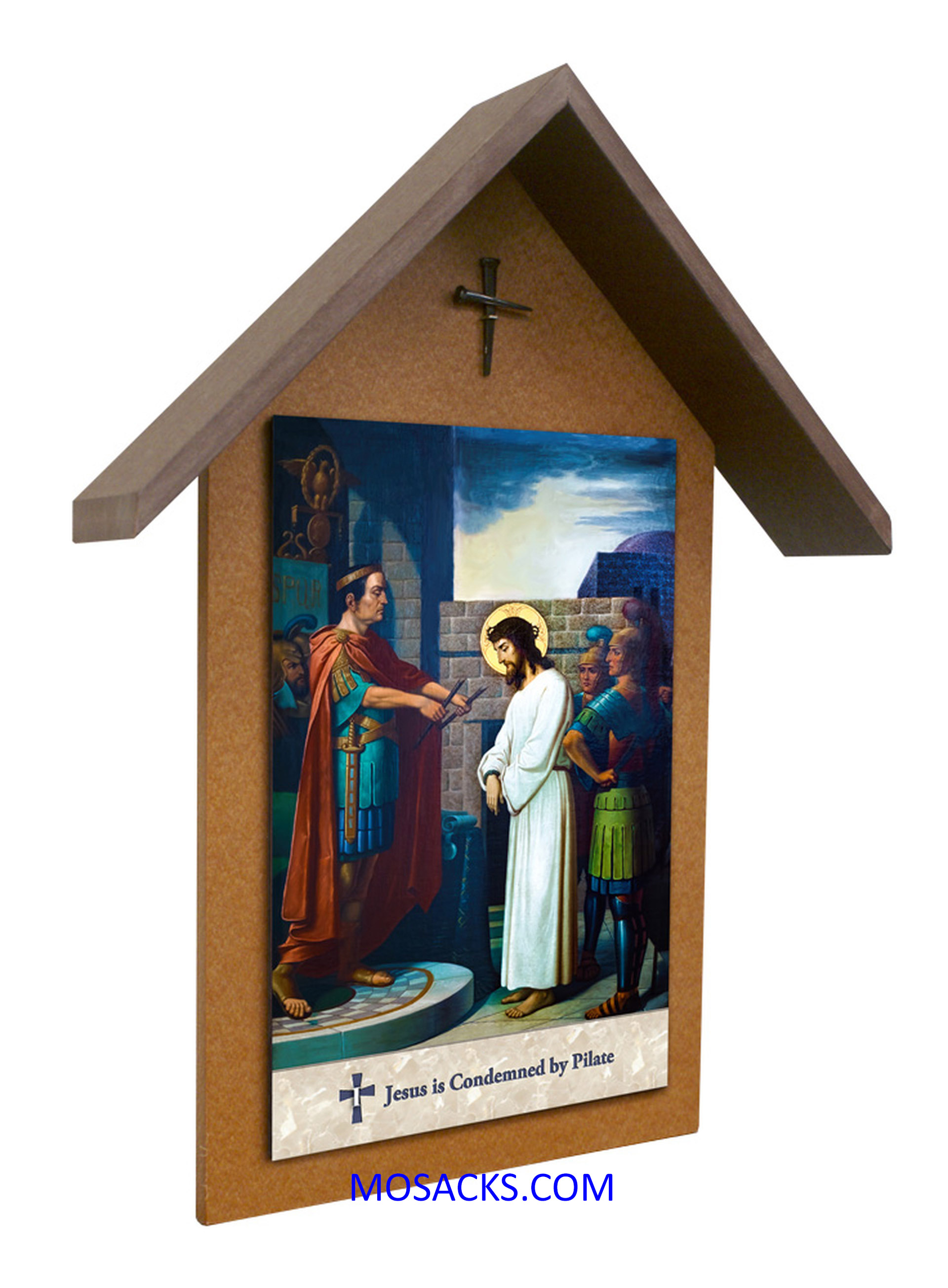 Emmerich Stations Of The Cross Poly Wood Simple Shrine Set
