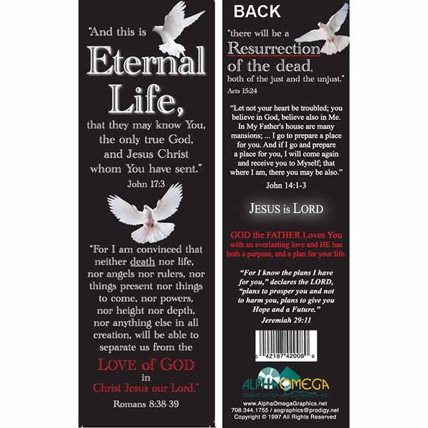 Eternal Life Bookmark #40 