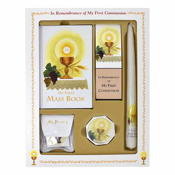 First Mass Book (My First Eucharist) Deluxe Set for girls 808/58G from Catholic Book Publishing 60-9780899428659