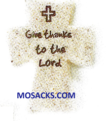 FaithStones Pocket Cross Give Thanks To The Lord-601003