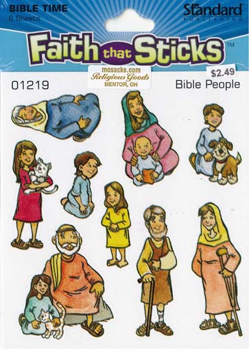 Faith That Sticks Bible People-01219 includes 6 sticker sheets