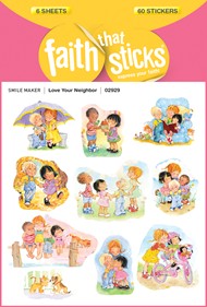 Christian Stickers & Catholic Stickers Faith That Sticks Love Your Neighbor 87-02929 includes 6 Love Your Neighbor sticker sheets