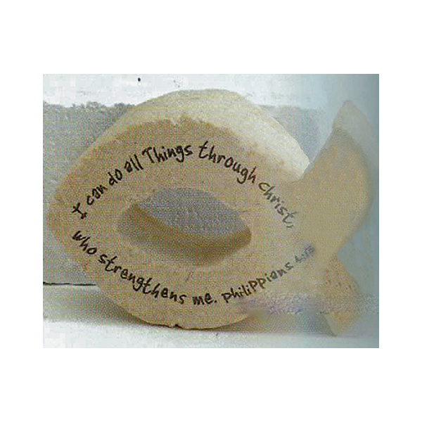 Faithstones Fish Desk Plaque-47704 - Out of Stock 