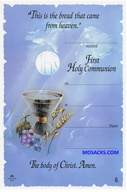 1st Communion Certificate Free Printable