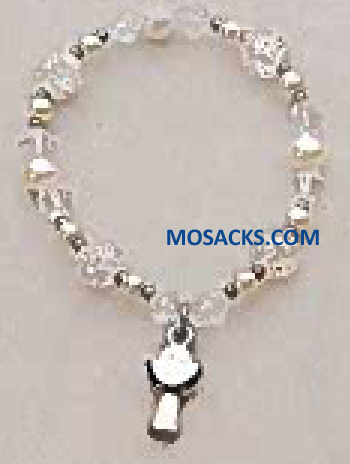 First Communion Clear Stretch Chalice Bracelet-26281A