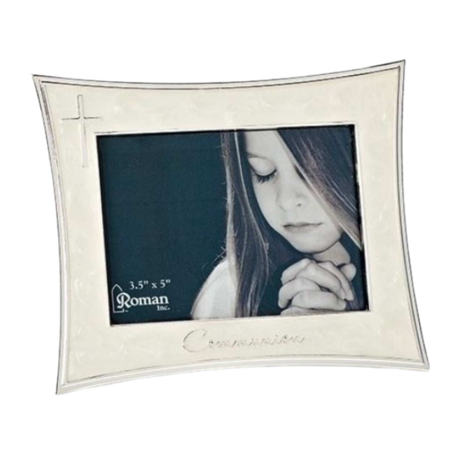 First Communion Frame in the Caroline Collection holds a 3.5 x 7 Photo 10907