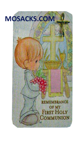 First Communion PM Pin Prayer Card Boy - 62880B