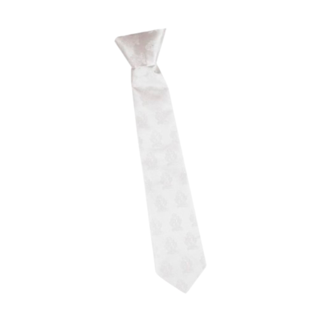 First Communion PreKnotted Clip-on White Tie 13"-9834WT