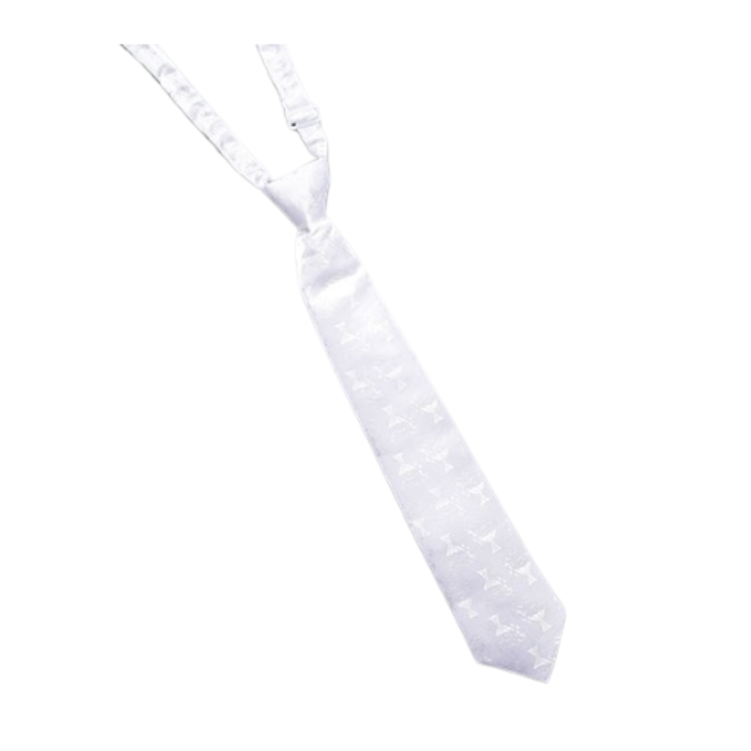 12" Pre-knotted First Communion White Tie with Chalice and Host design 95248