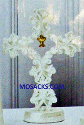 First Communion White Standing Cross with Chalice Charm-47804