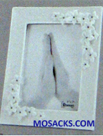 White Flower 5x7 Square Porcelain Frame-10247 RETIRED