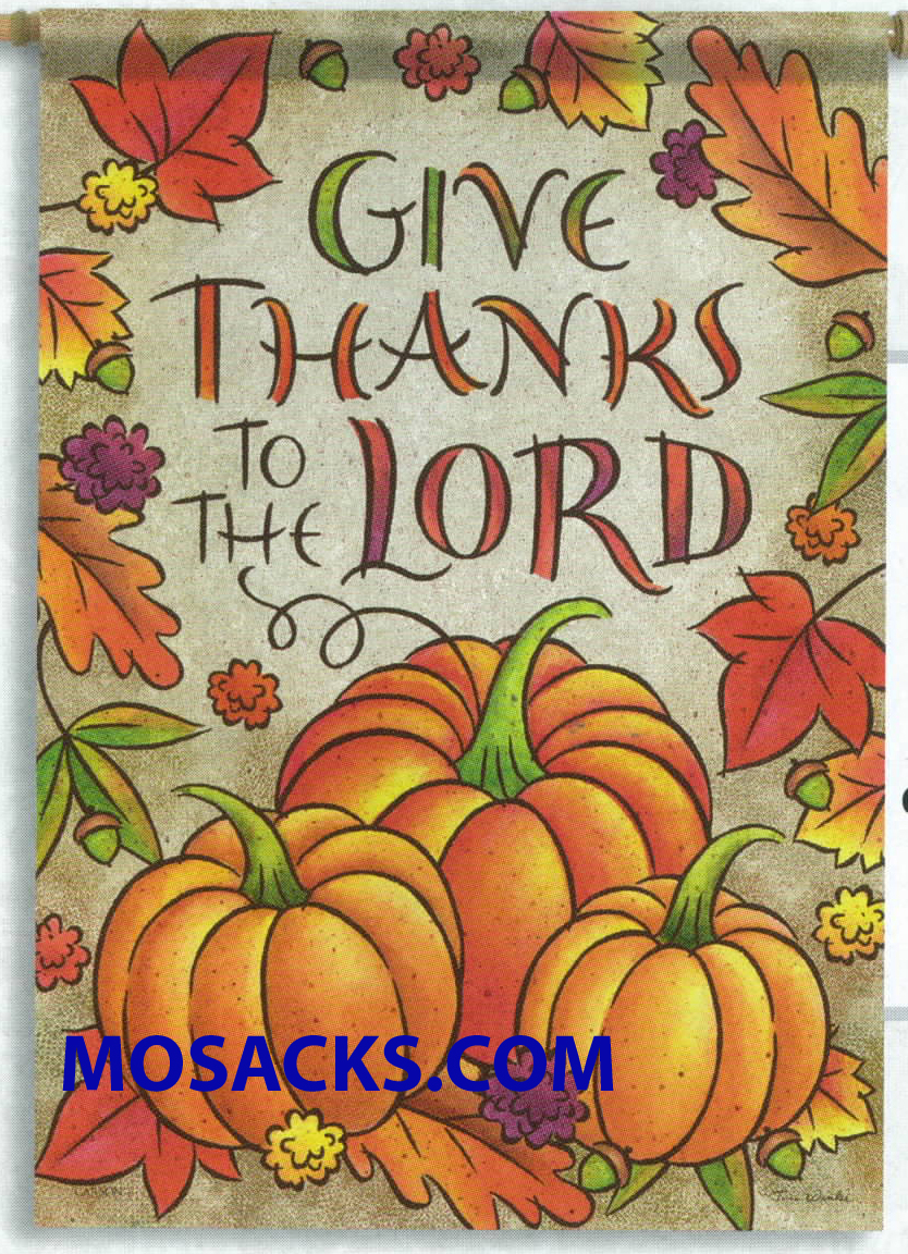 Flagtrends by Carson The Lord's Blessing Flag 28 x 40 Inch Double-Sided Flag 480-48041 Give Thanks To The Lord Thanksgiving Flag