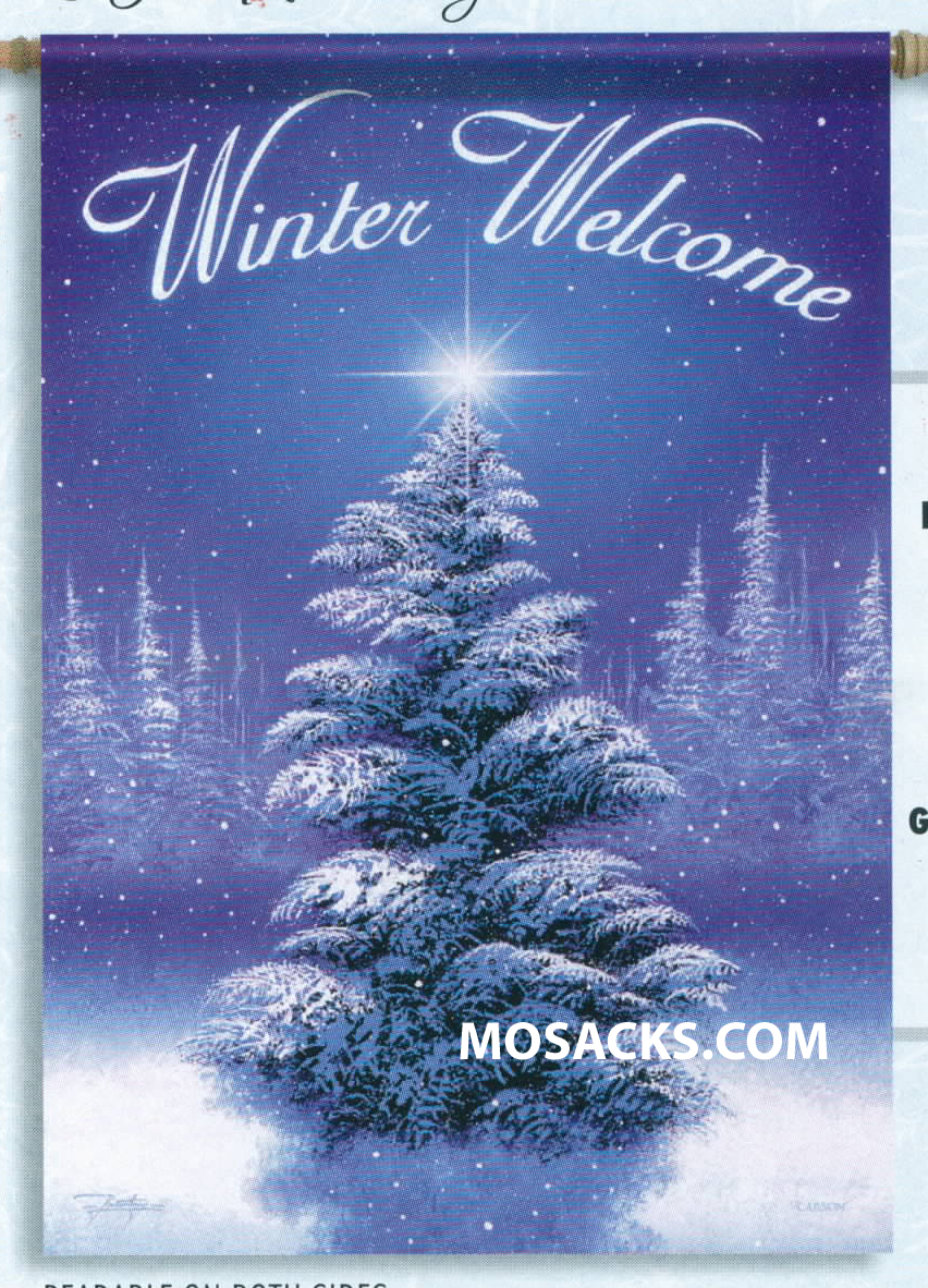 Flagtrends Winter Welcome Tree 13x18" Double Sided Garden Flag 480-45986