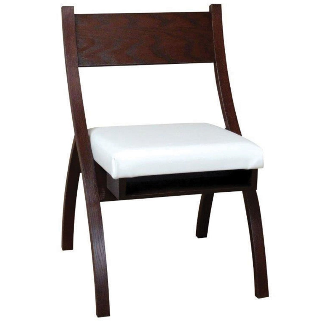 Folding Chair w/upholstered seat & wood back 21" w x 22" d x 33" h 40-212
