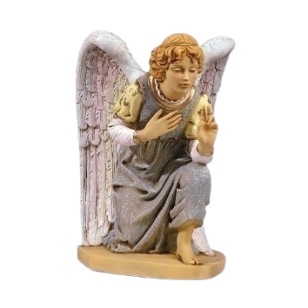 Fontanini Nativity 27" Masterpiece Angel Kneeling Angel (Blue Gown)
