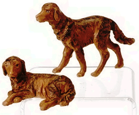 Fontanini 5" Dogs 2 Piece Figurine Set #54028