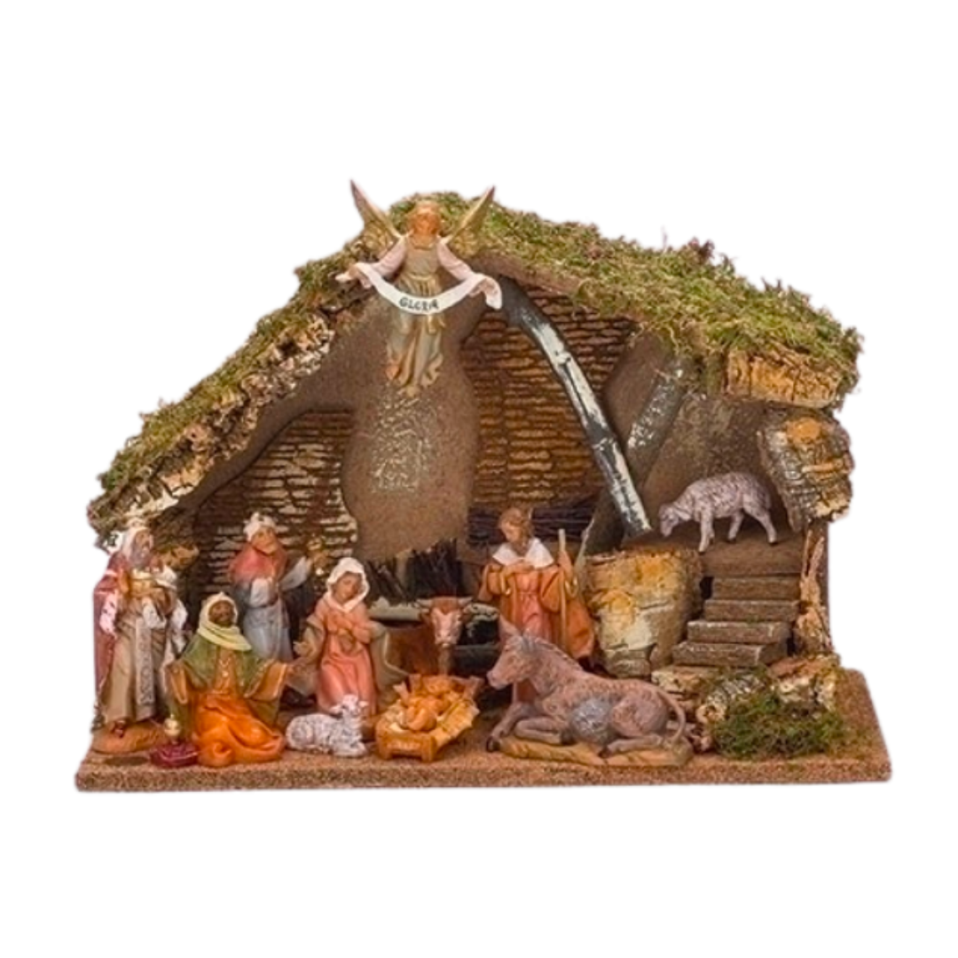 Fontanini 11-Piece Nativity Set with Stable in 5" Scale 