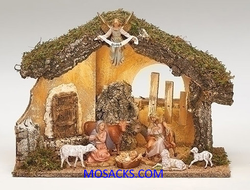Fontanini 5" Heirloom Nativity 9 Piece with LED Italian Nativity 54431