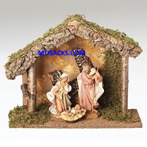 Fontanini Nativity 7.5" 3 piece Nativity Set with Italian Stable 20-54846 RETIRED In Stock