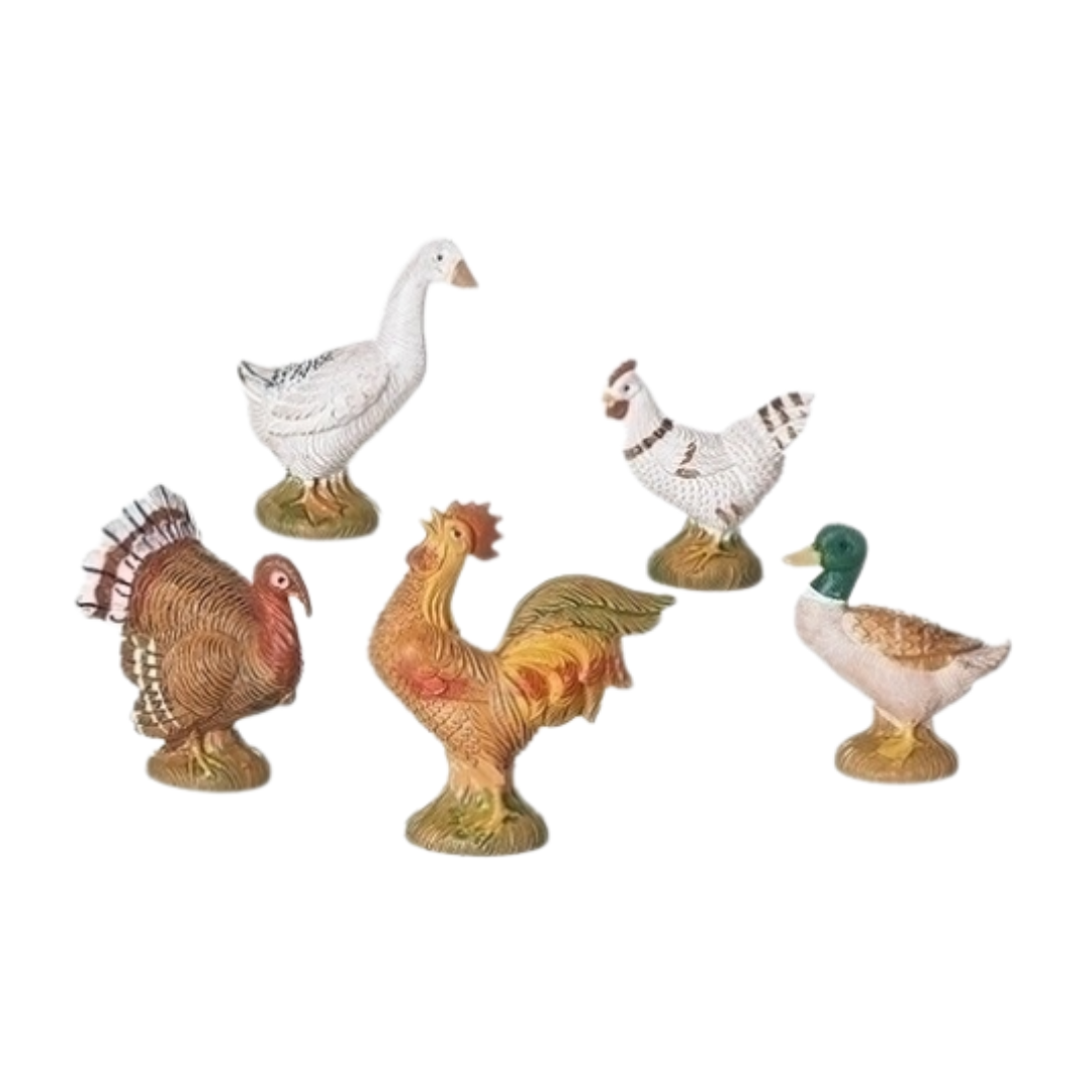 Fontanini Heirloom Nativity 7.5" scale Birds Of Bethlehem 5 Pc Set-52822, Fontanini Animals, 52822