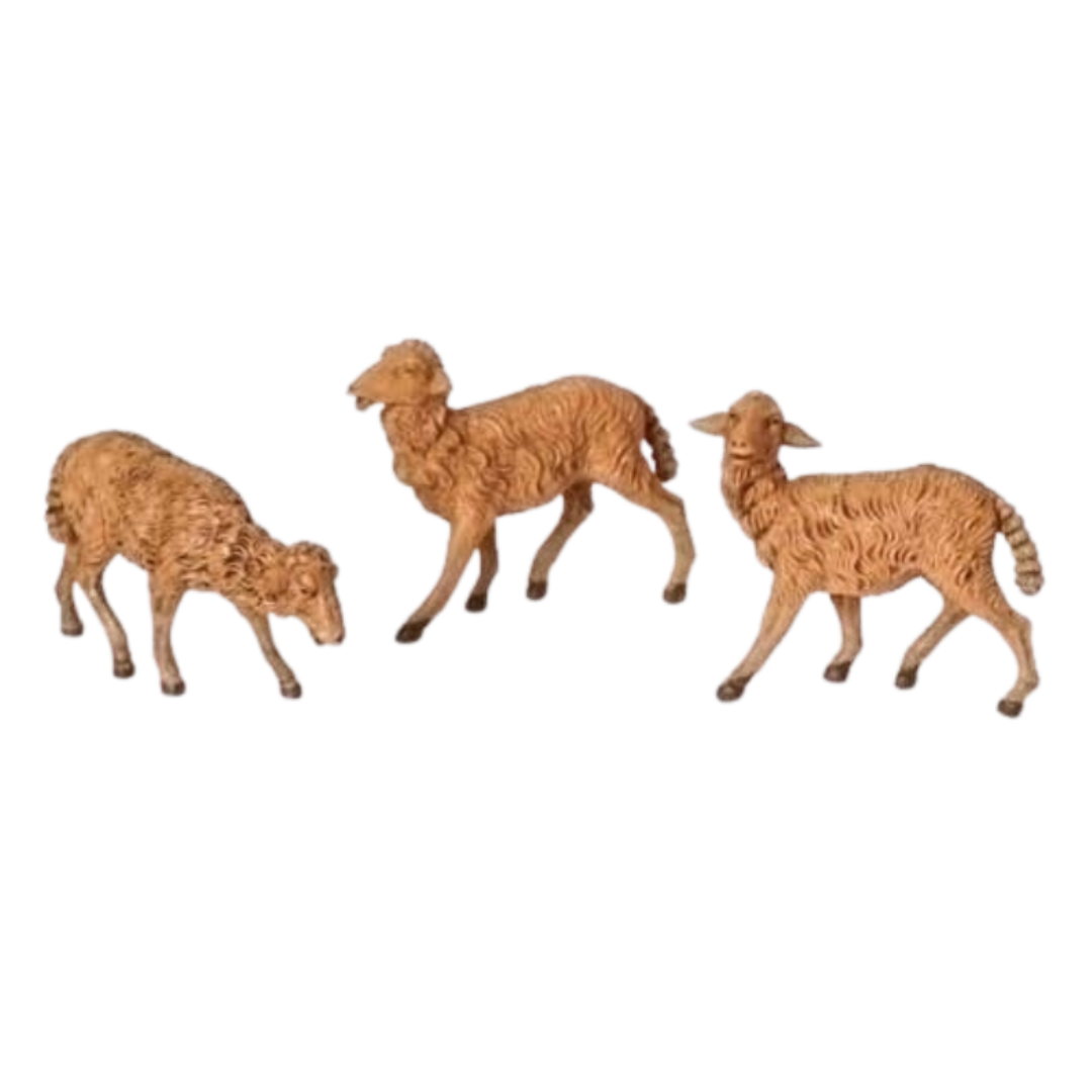 Fontanini Heirloom Nativity 7.5" scale Brown Sheep 3Pc Set-52839, Fontanini Animal