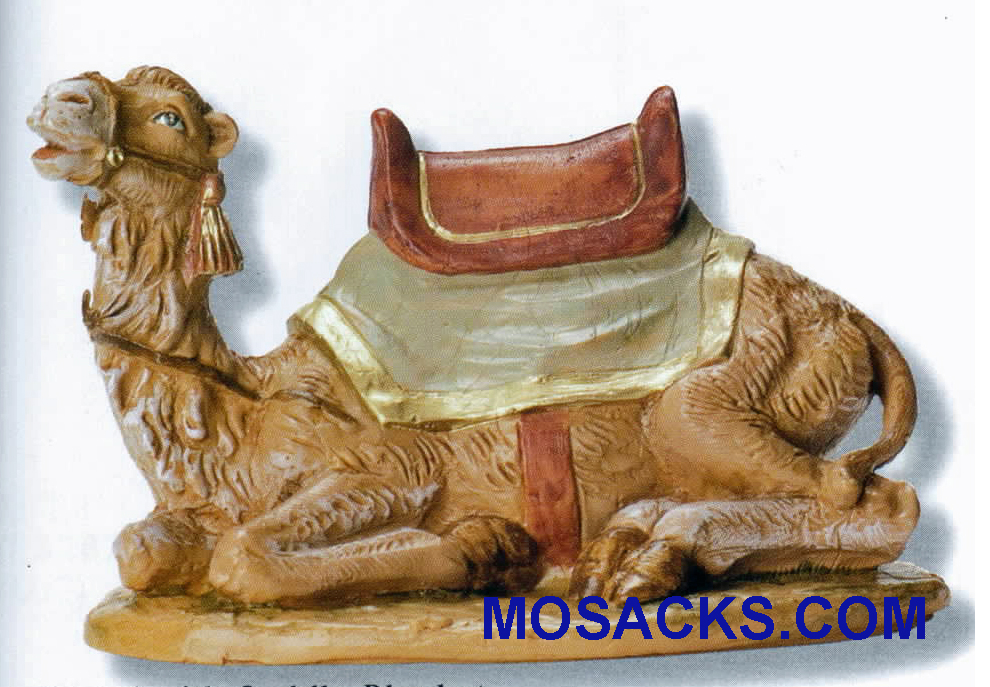 Fontanini Heirloom Nativity 7.5" scale Sitting Camel With Saddle Blanket-52843, Fontanini Animal