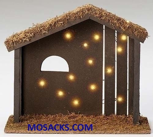 Fontanini 7.5 Inch Nativity LED Wood Stable 20-50864  RETIRED In Stock
