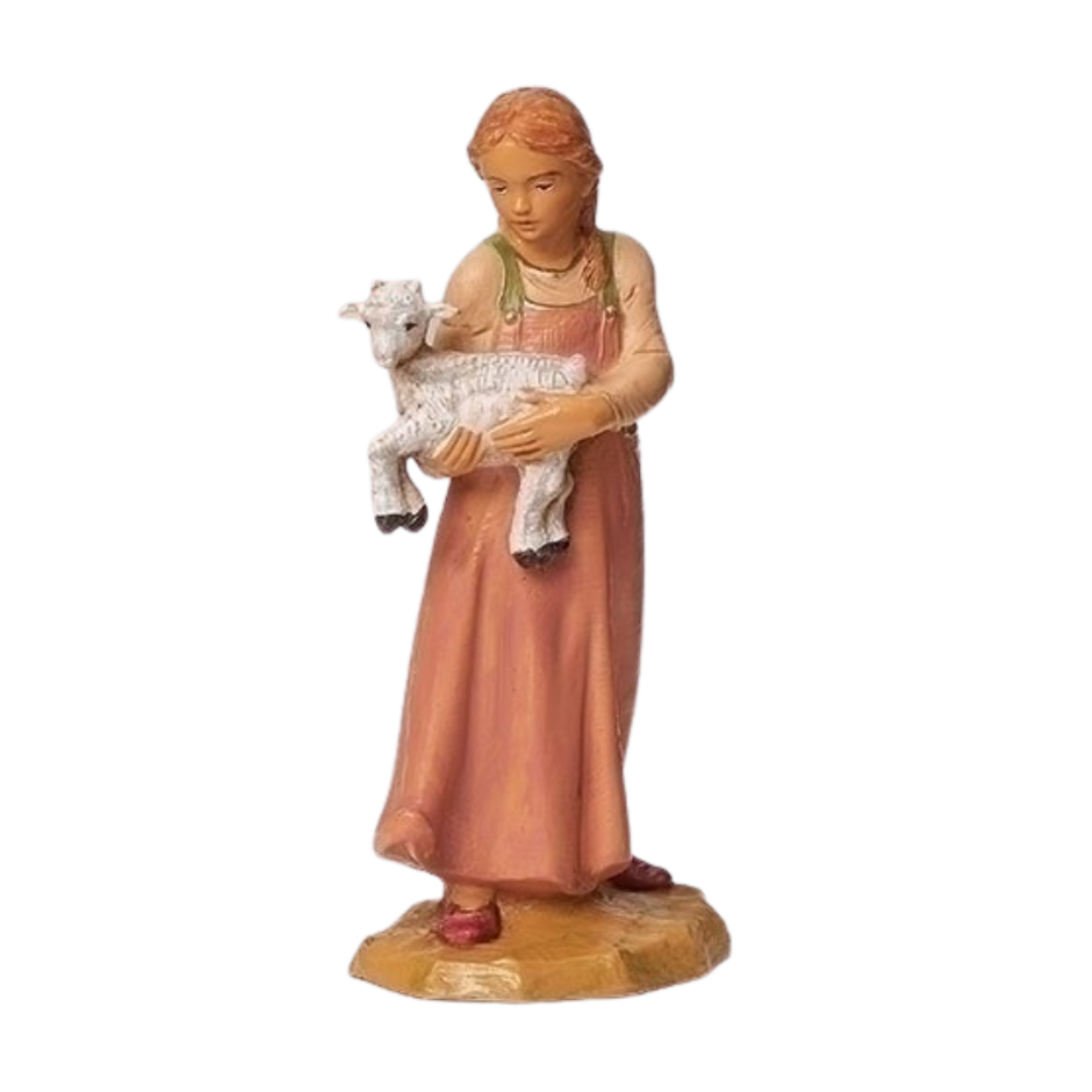 Fontanini  Nativity 7.5" scale Sarah Girl with Goat -52798,  Fontanini Villager