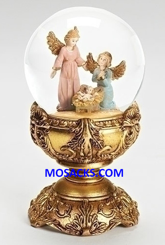 Fontanini 80 mm Glitterdome Angel With Babe 20-59075