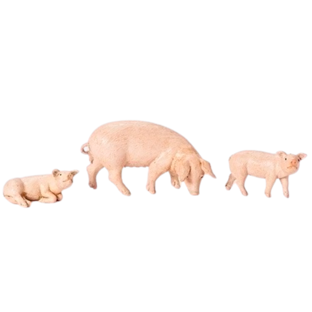 Fontanini Nativity 5 Inch scale Pig Family Set of 3 20-54081 pig figurines