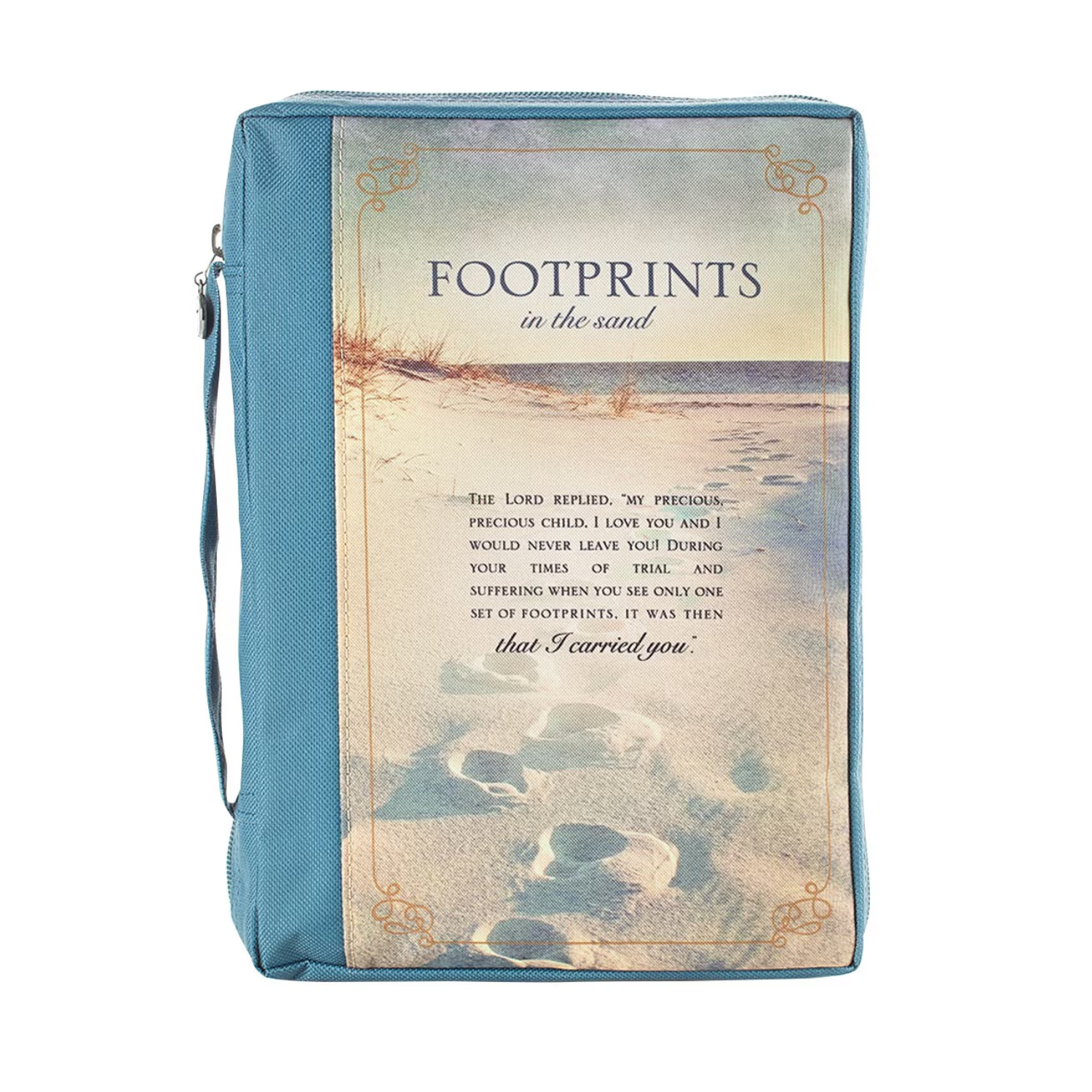 Footprints (Poly-canvas) Bible Cover - 6006937131569