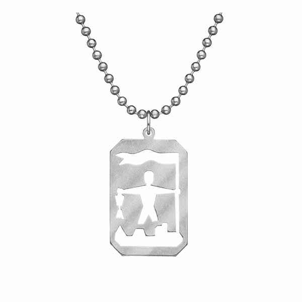 GI Jewelry St. Florian Pendant with 24" Beaded Chain #10135S