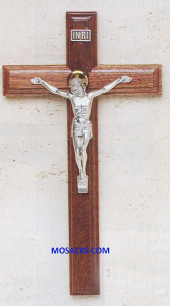 Genuine 9 Inch Walnut Crucifix