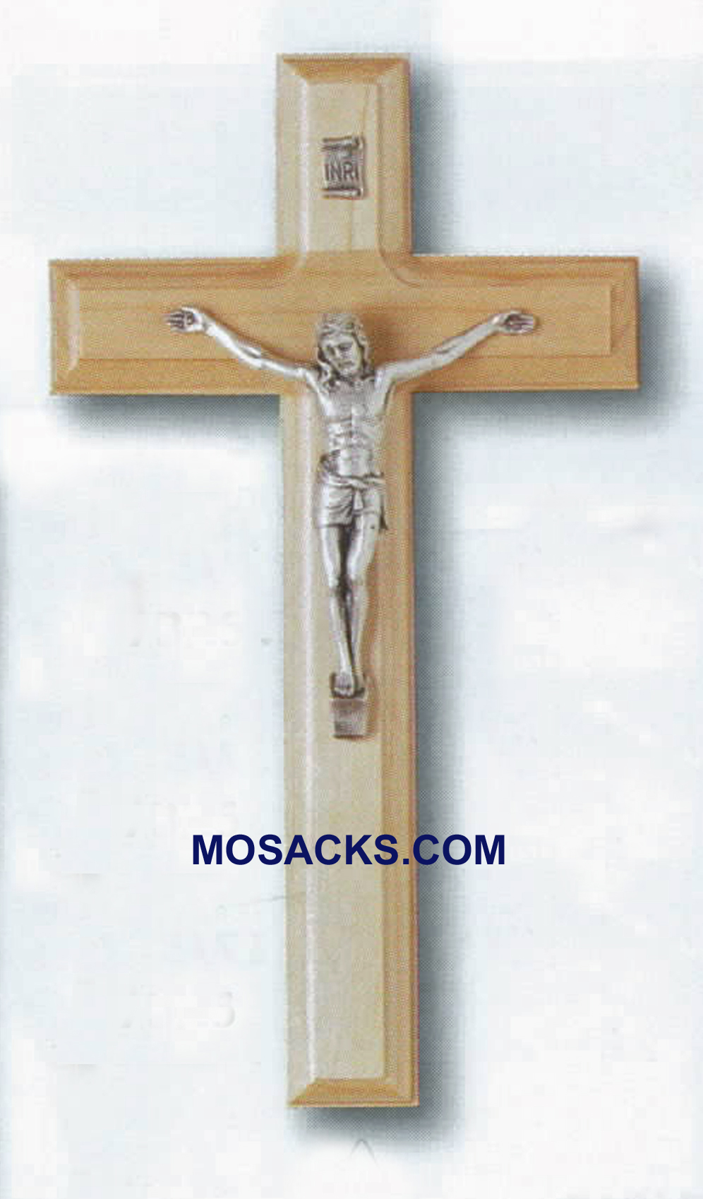 7-1/2" Genuine Maple Hardwood Crucifix finished in a furniture grade quality with Italian Salerni Corpus 17336  QUANTITY PRICING