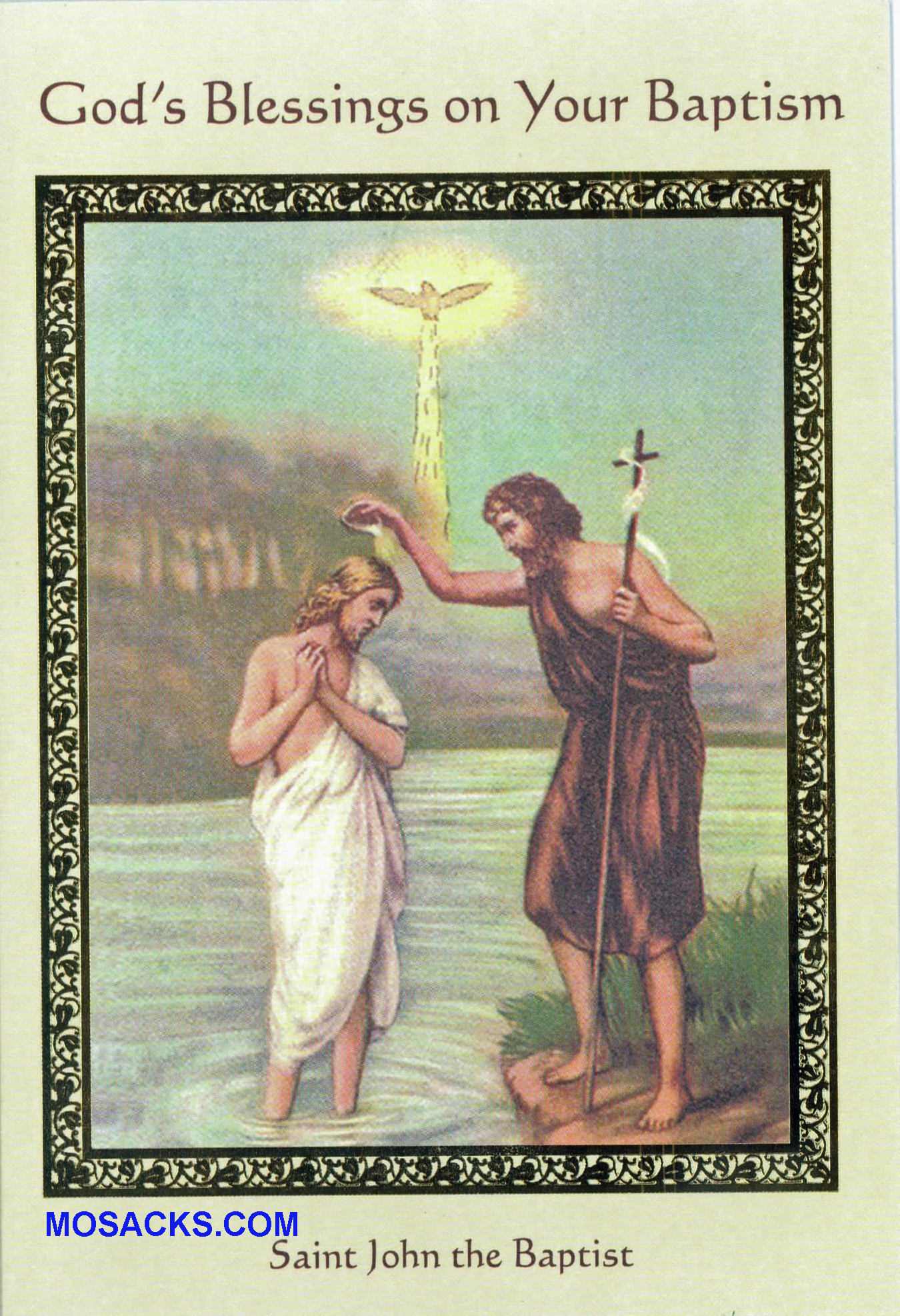 God's Blessings On Your Baptism Saint John The Baptist-BAPT81033