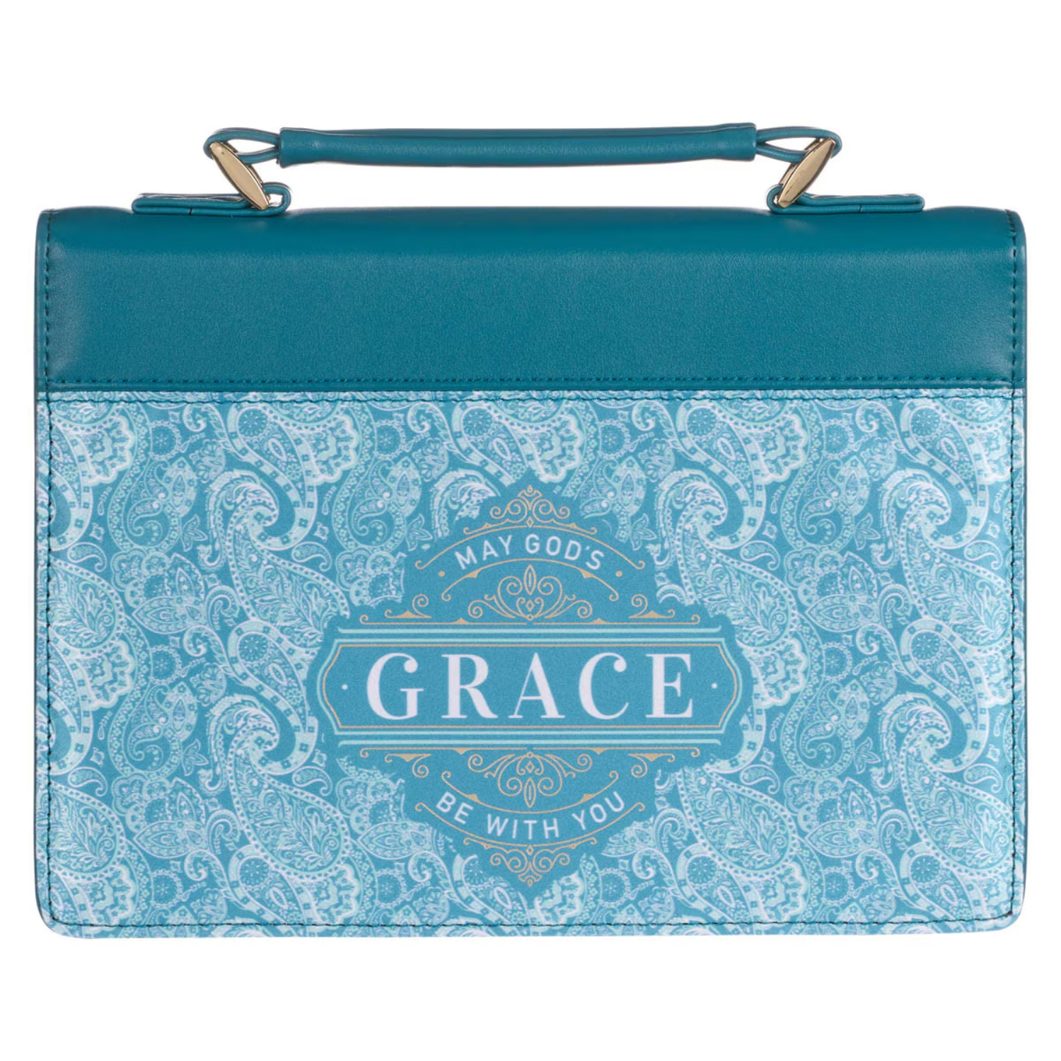 God's Grace (Teal/Faux Leather) Bible Cover - 1220000139206