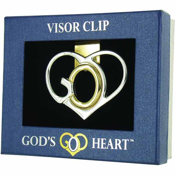 God's Heart Silver-Gold Visor Clip GDH-VC