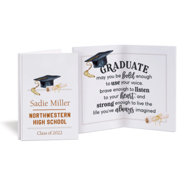 Graduation Wooden Keepsake Card (Personalized)