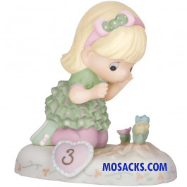 Precious Moments Growing in Grace Age 3 Brunette 4 inch 142012