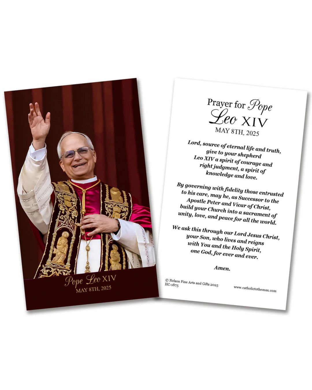 Pope Leo XIV Holy Card