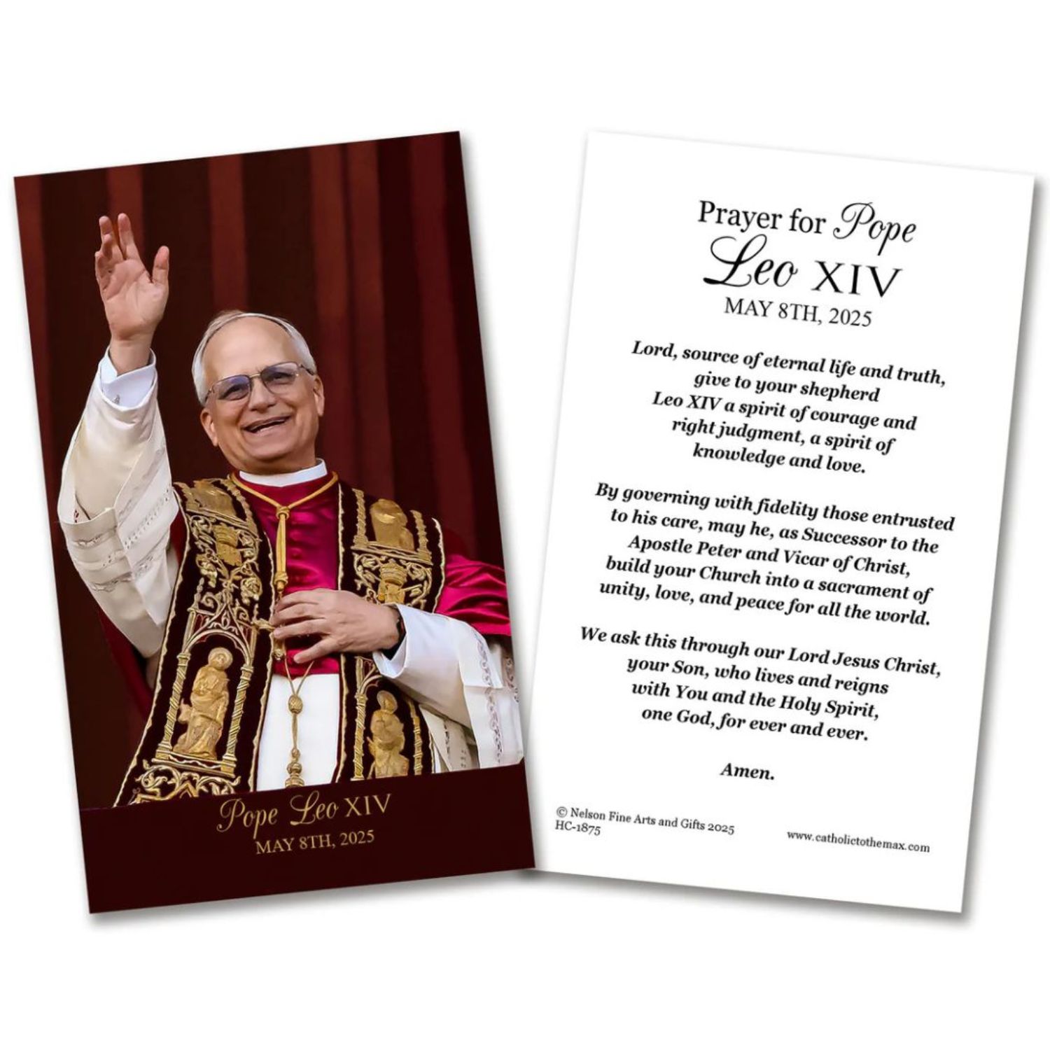 HCSP1875 Pope Leo XIV Holy Card
