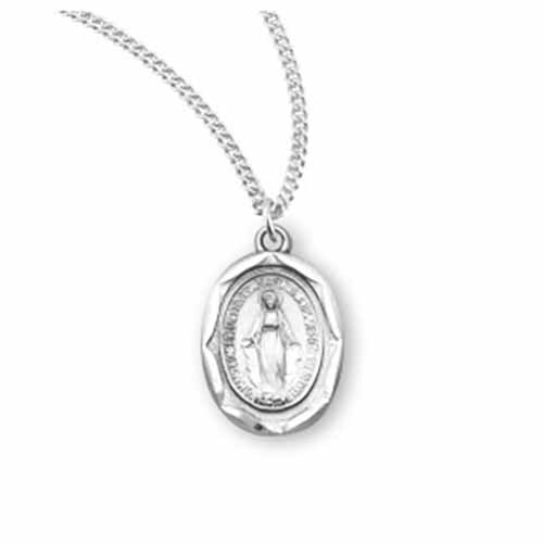 Miraculous Medal in Sterling Silver 1/2", S212118