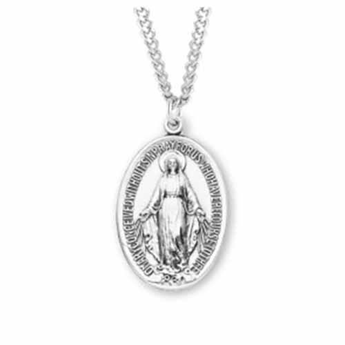 Miraculous Medal in Sterling Silver  1", S310424